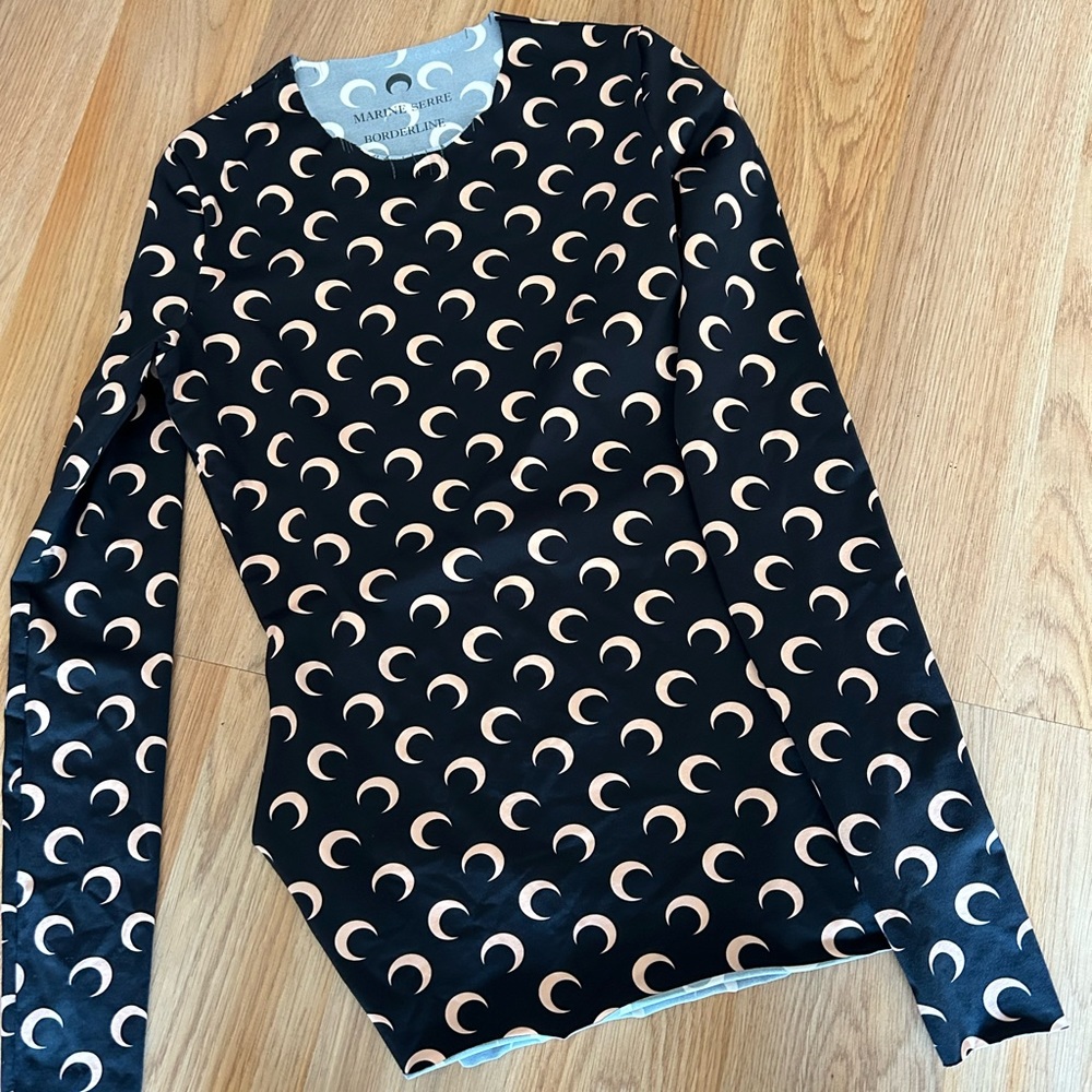 Marine Serre black long sleeve shirt.
